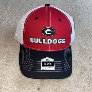 Georgia Bulldogs Baseball Cap Fan Favorite Snapback Hat Red‎ Black White Vented